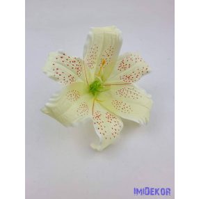 Liliom selyemvirág fej D16cm - Krém