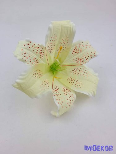 Liliom selyemvirág fej D16cm - Krém