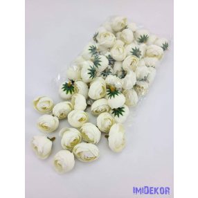 Boglárka fej selyemvirág fej 3 cm - Krém
