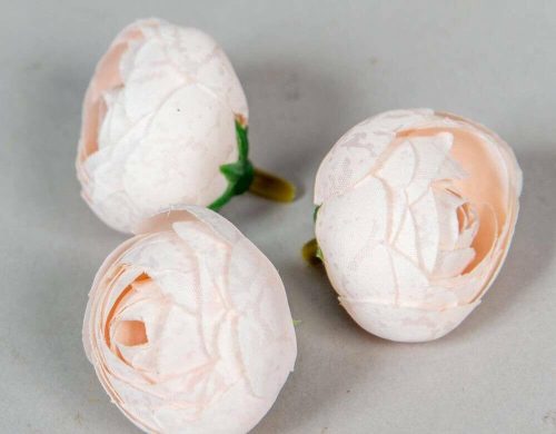 Boglárka fej selyemvirág fej 3 cm - Halvány Rózsaszín