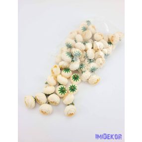 Boglárka selyemvirág fej 3 cm - Ekrü 310