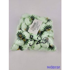 Boglárka fej selyemvirág fej 3 cm - Halvány Zöld
