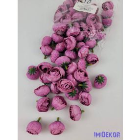 Boglárka fej selyemvirág fej 3 cm - Sötét Rózsaszín