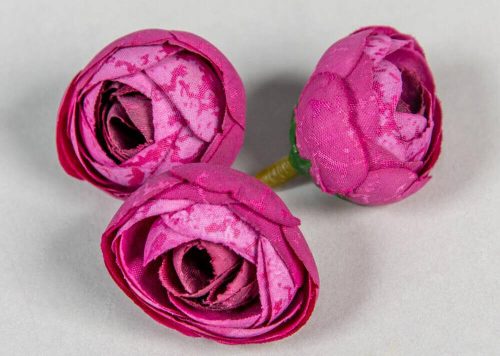 Boglárka fej selyemvirág fej 3 cm - Lila Rózsaszín