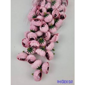 Boglárka fej selyemvirág fej 3 cm - Világos Rózsaszín