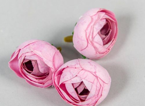 Boglárka fej selyemvirág fej 3 cm - Világos Rózsaszín