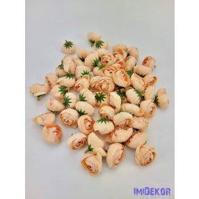 Boglárka fej selyemvirág fej 3 cm - Halvány Barack