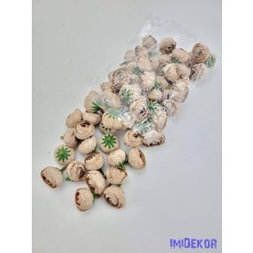 Boglárka fej selyemvirág fej 3 cm - Bézs