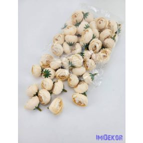 Boglárka fej selyemvirág fej 3 cm - Krém-Halvány Barack