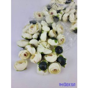 Boglárka fej selyemvirág fej 4,5 cm - Vaj