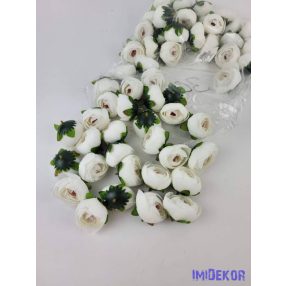 Boglárka selyemvirág fej 4,5 cm - Krém