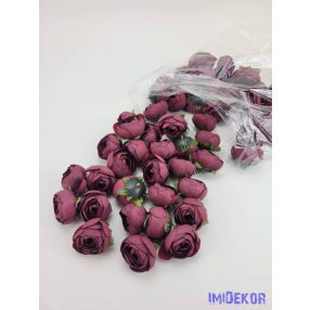 Boglárka selyemvirág fej 4,5 cm - Bordó