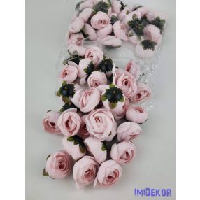 Boglárka fej selyemvirág fej 4,5 cm - Babarózsaszín 613