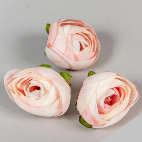 Boglárka selyemvirág fej 4,5 cm - Halvány Rózsaszínes Barack