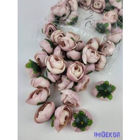 Boglárka fej selyemvirág fej 4,5 cm - Halvány Mályva