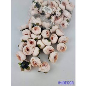   Boglárka fej selyemvirág fej 4,5 cm - Halvány Rózsaszín 616