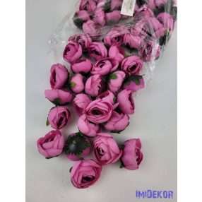 Boglárka fej selyemvirág fej 4,5 cm - Sötét Rózsaszín