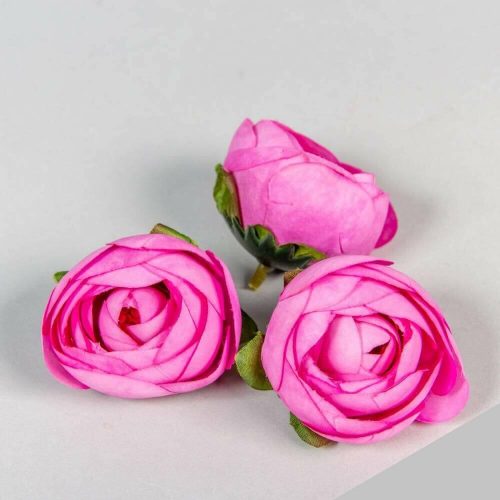 Boglárka fej selyemvirág fej 4,5 cm - Sötét Rózsaszín
