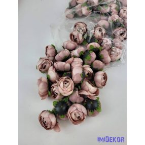 Boglárka selyemvirág fej 4,5 cm - Sötét Mályva