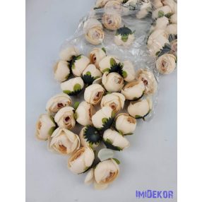 Boglárka selyemvirág fej 4,5 cm - Halvány Barack