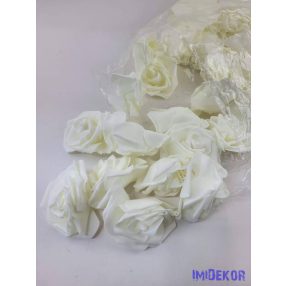 Polifoam rózsa fej 8cm 50db/csomag - Krém