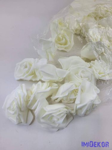Polifoam rózsa fej 8cm 50db/csomag - Krém