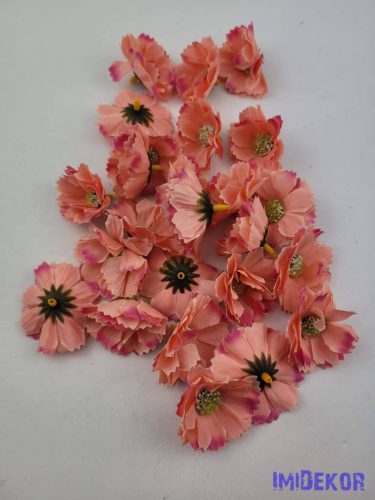 Margaréta selyem fej 5cm - Korall