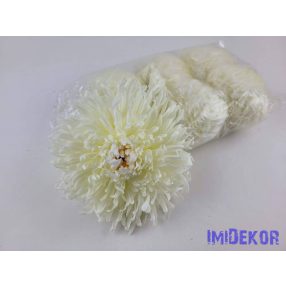 Krizantém selyemvirág fej D17cm - Krém