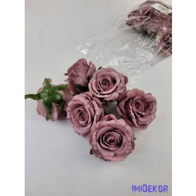 Rózsa selyem fej nyílott 10 cm - Mályva