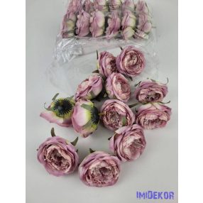 Boglárka selyemvirág fej 6 cm AUT - Halvány Mályva