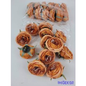 Boglárka selyemvirág fej 6 cm AUT - Narancs