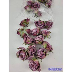 Rózsa selyemvirág fej 5 cm AUT - Antik Mályva