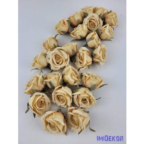 Rózsa selyemvirág fej 5 cm AUT - Antik Barack