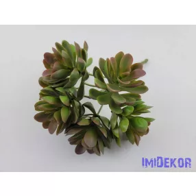 Hamvas műzöld kövirózsa csokor 20cm - Zöld