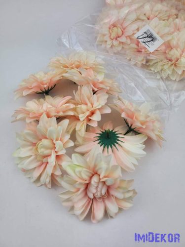 Dália selyemvirág fej 9cm - Rózsaszín Cirmos