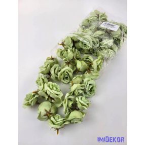 Rózsa selyemvirág fej kb 4-5cm - Halvány Zöld