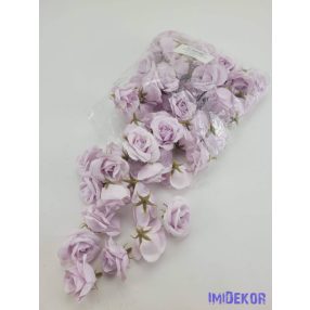 Rózsa selyemvirág fej kb 4-5cm - Halvány Lila