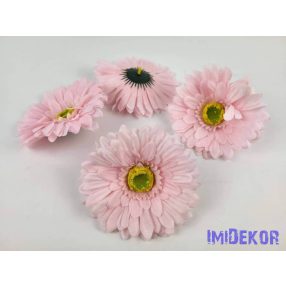 Gerbera selyemvirág fej 12,5 cm - Rózsaszín