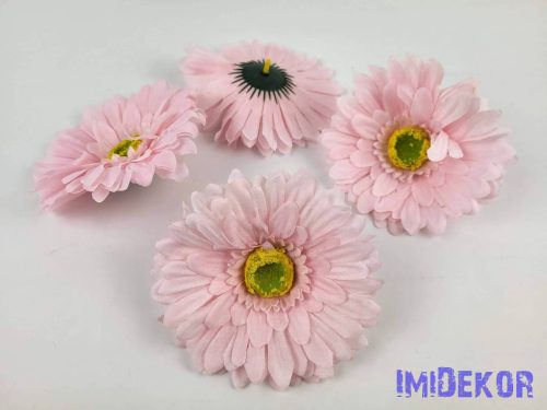 Gerbera selyemvirág fej 12,5 cm - Rózsaszín