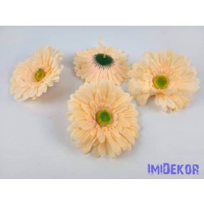 Gerbera selyemvirág fej 12,5 cm - Barack