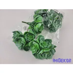 Kövirózsa 5 fejes gumis pozsgás 10 cm - Zöld