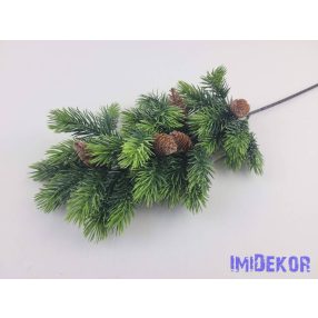 Fenyő ág tobozzal 47cm - Zöld