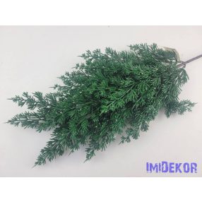 Tuja ág 68cm - Mű hópihés Sötét