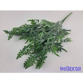 Bogyófürtös 5 ágú műzöld bokor 44 cm - Zöld