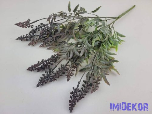 Bogyófürtös 5 ágú műzöld bokor 44 cm - Sötét