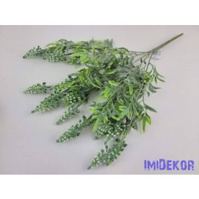 Bogyófürtös 5 ágú műzöld bokor 44 cm - Fehér