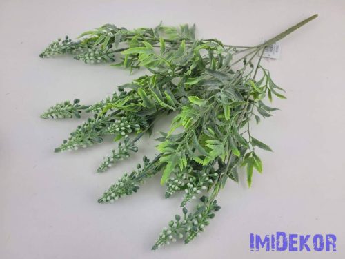 Bogyófürtös 5 ágú műzöld bokor 44 cm - Fehér