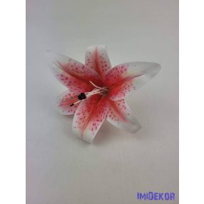 Gumi liliom fej D14cm - Fehér-Rózsaszín