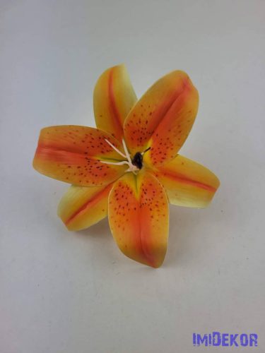 Gumi liliom fej D14cm - Narancsos