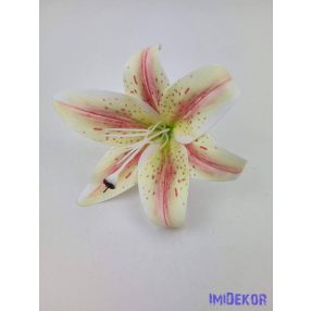 Gumi liliom fej D14cm - Krém-Rózsaszín